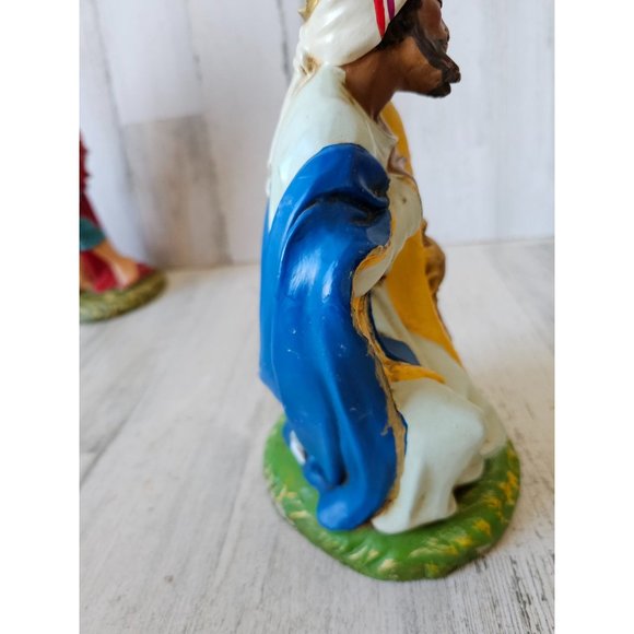 Vintage fontanini Wiseman Italy paper mache nativity myrrh incense Xmas village - Picture 6 of 9